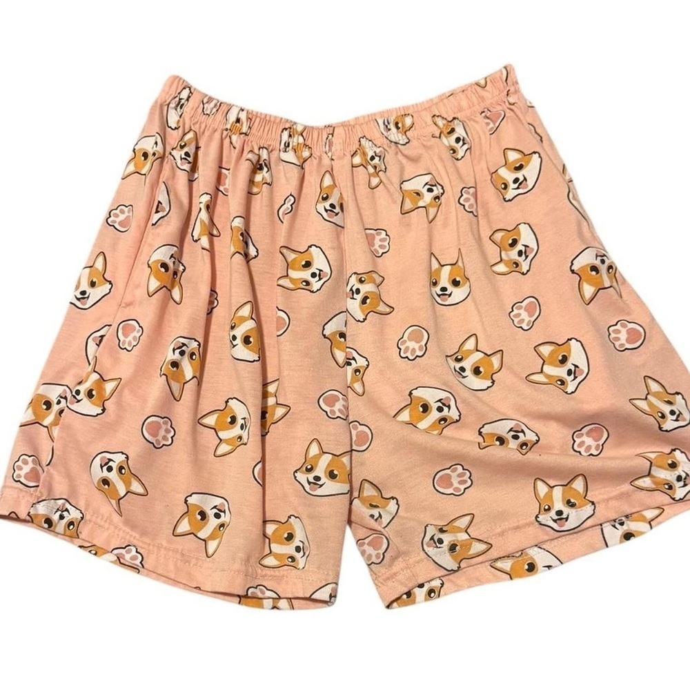 Cute Corgi Print Shorts